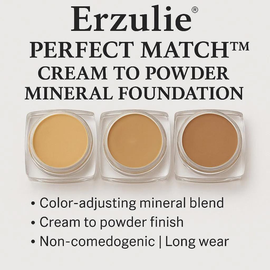 Organic Cream Foundations | Cruelty Free |  Color adjusting minerals | Natural and Non Toxic Foundation | Six  Skin Perfecting Shades