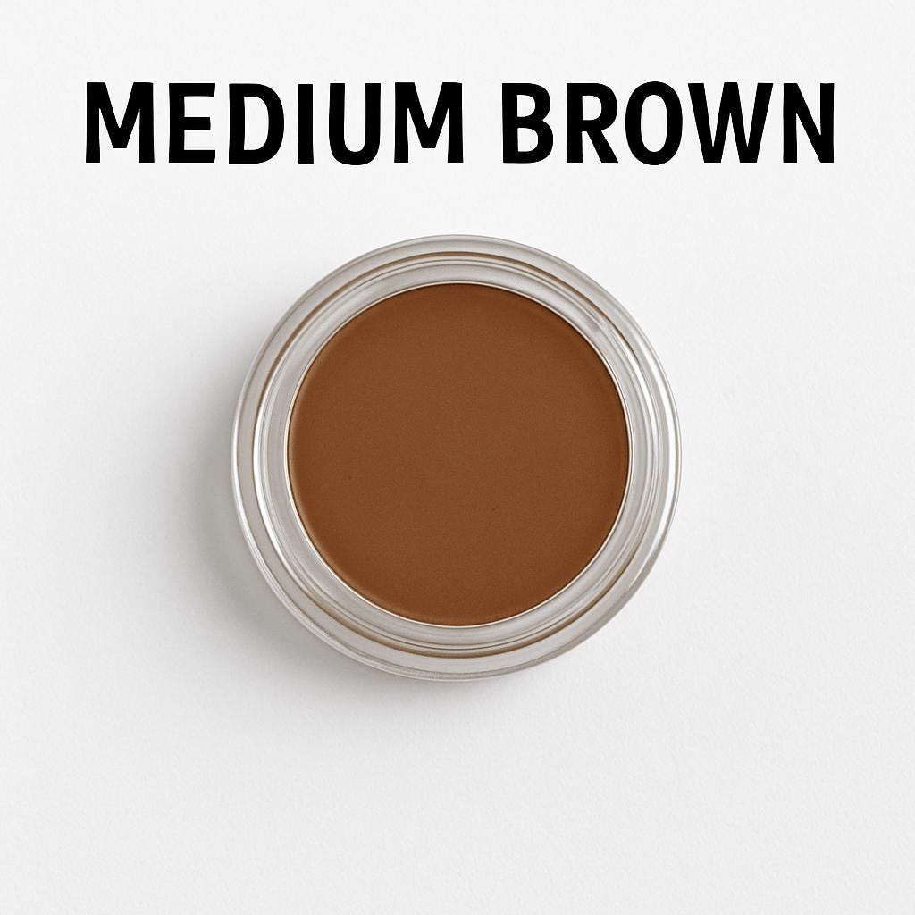 Organic Matte Eyebrow Pomade and Cream Eyeshadow | Medium Brown| Cruelty Free | Clean Beauty | Eyebrow Makeup | Natural Makeup