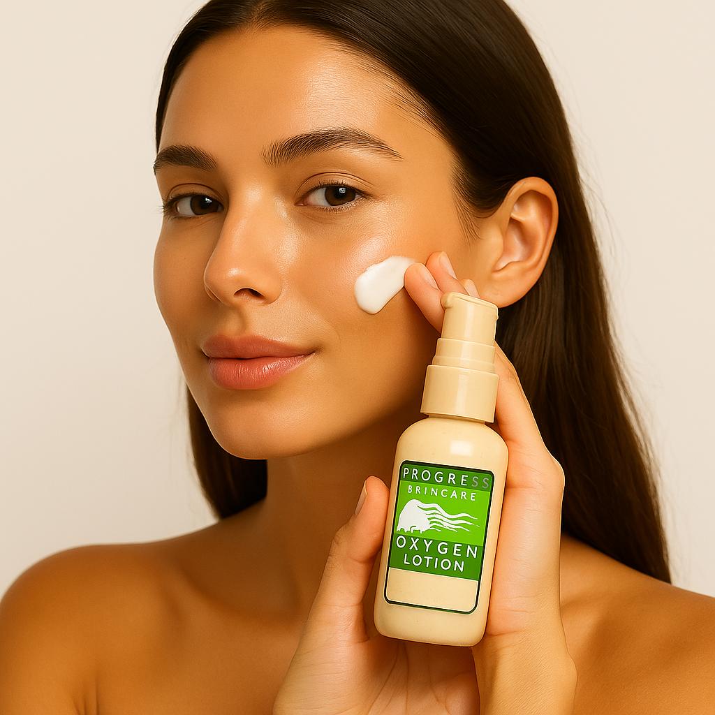 Organic Skin Care Oxygen Clarifying Facial Moisturizer Lotion with Hylaluronic Acid/ Tea Tree/Neem Oil  Vegan Organic  Skin Care