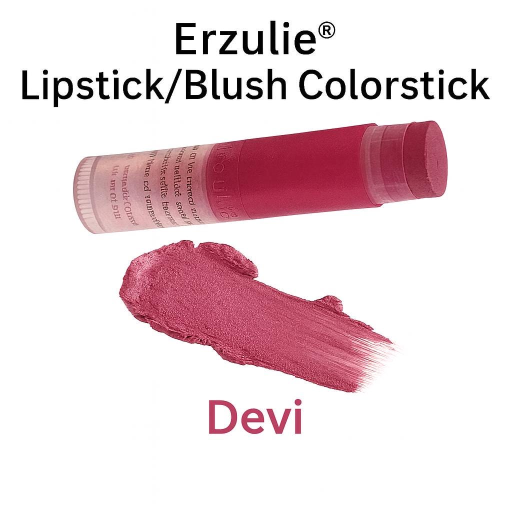 Organic Lipstick and Blush Colorstick in DEVI |  Cruelty Free Makeup | Non Toxic Lipstick | Mauve Rose