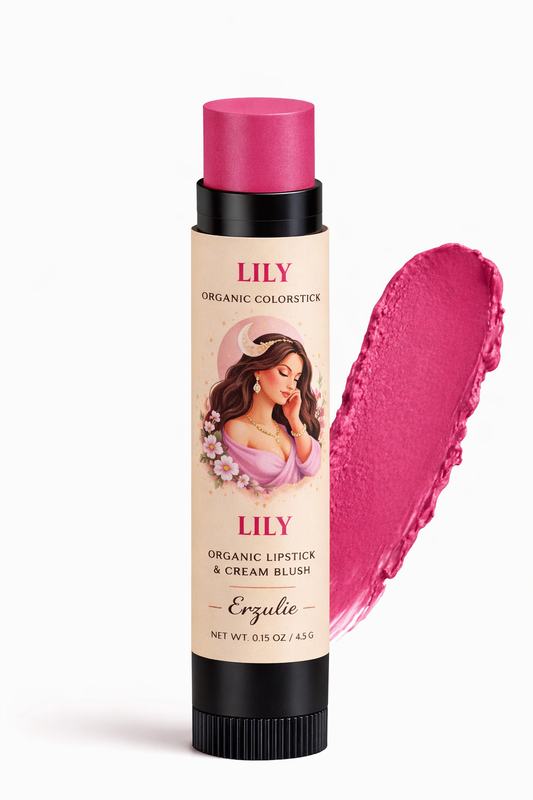 LILY Organic Lipstick and Cream Blush Natural Cruelty Free Makeup | Non Toxic Cosmetics|