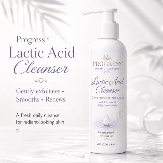 Lactic Acid Cleanser | Organic Skin Care Facial Cleanser| Unscented  dry/mature skin | Acne prone and dehydrated skin | Cruelty Free