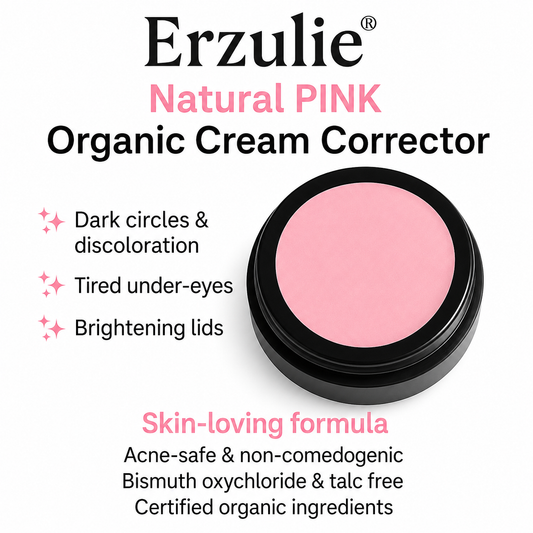 Organic Corrector and Concealer PINK | Organic Cream Corrector| Acne Safe Makeup | All Natural Makeup| Cruelty Free Cosmetics | Clean Beauty